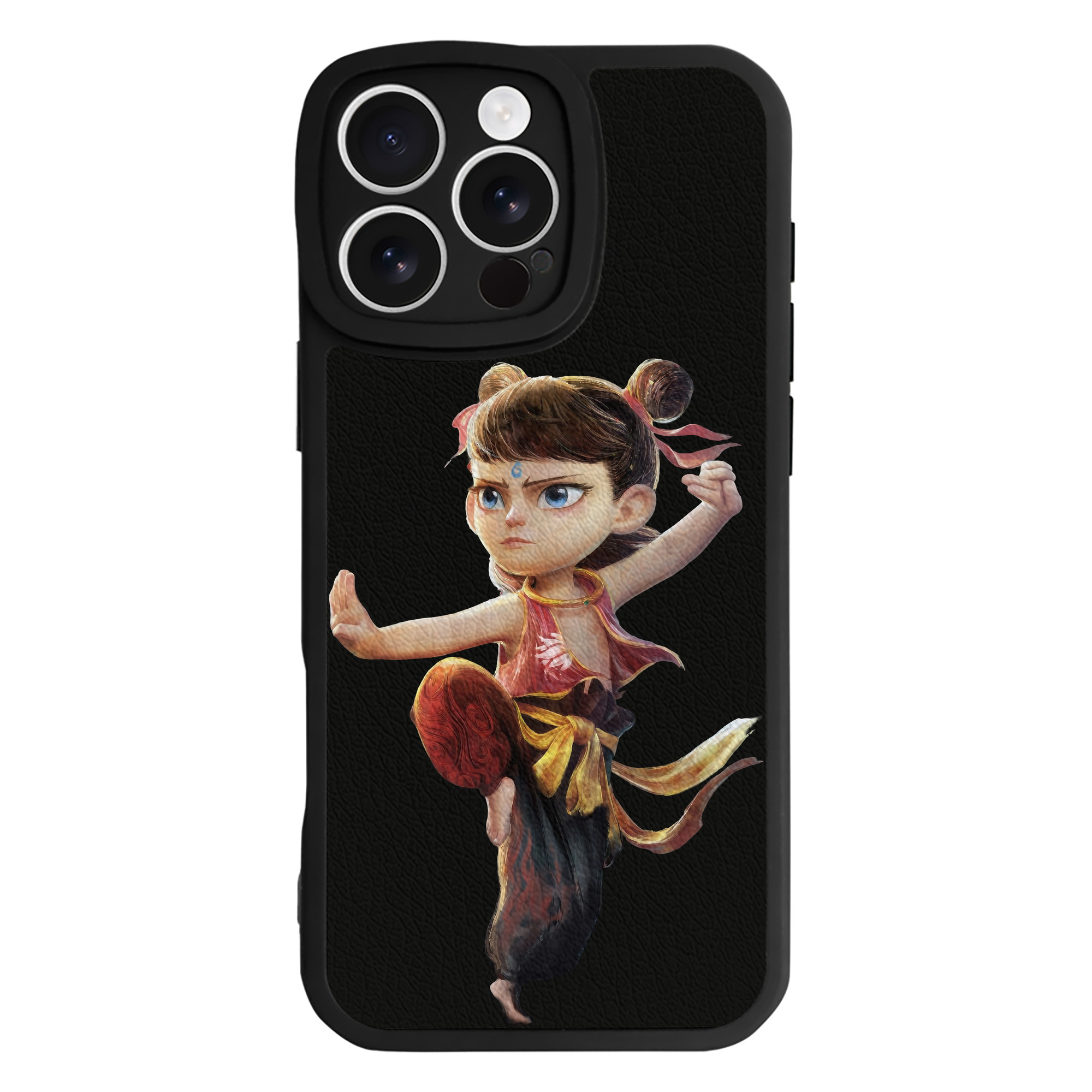 （画像用） Ne Zha 2 ナタ 魔童の大暴れ 【iPhone 16シリーズ対応】シリコンスマホケース（レザー調） 材質：シリコン